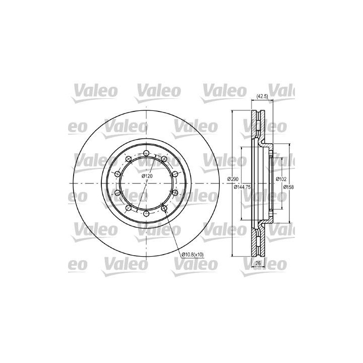 Stabdžių diskas VALEO 187062
