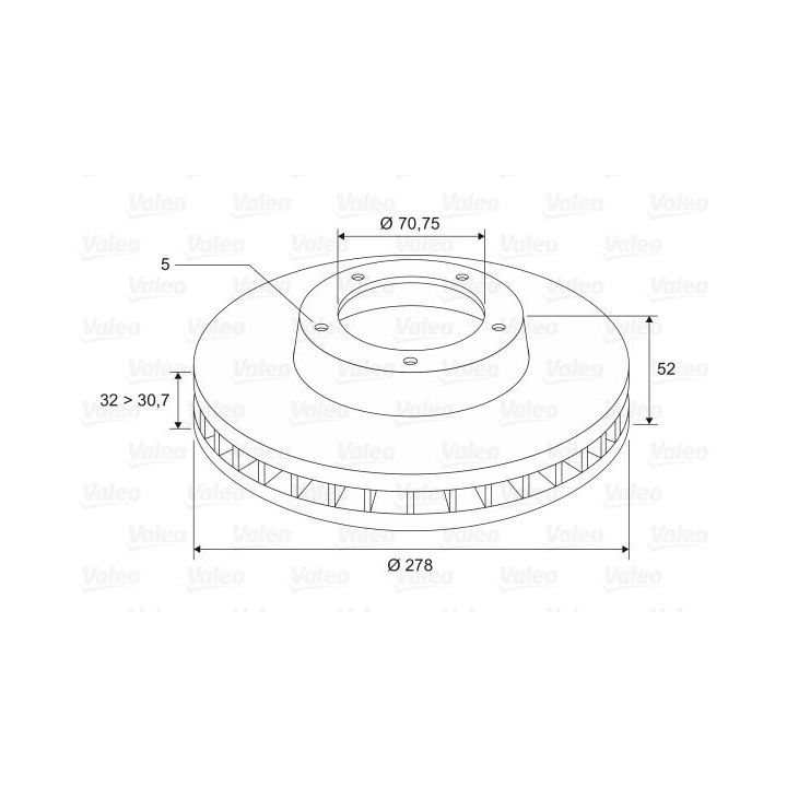 Stabdžių diskas VALEO 197004
