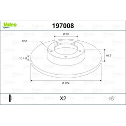 Stabdžių diskas VALEO 197008