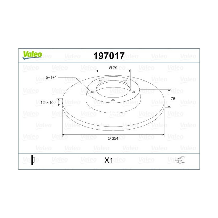 Stabdžių diskas VALEO 197017