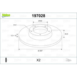 Stabdžių diskas VALEO 197028