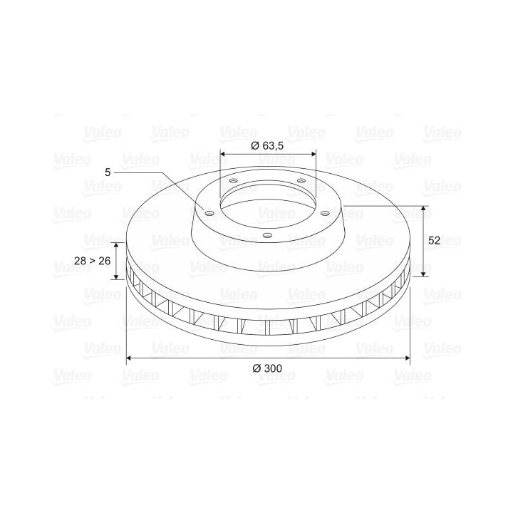 Stabdžių diskas VALEO 197055
