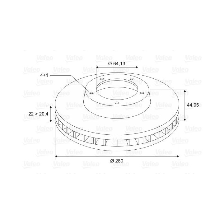 Stabdžių diskas VALEO 197074