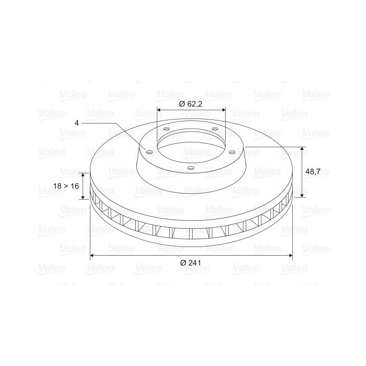 Stabdžių diskas VALEO 197096