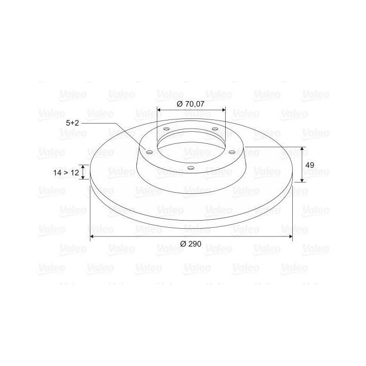 Stabdžių diskas VALEO 197099