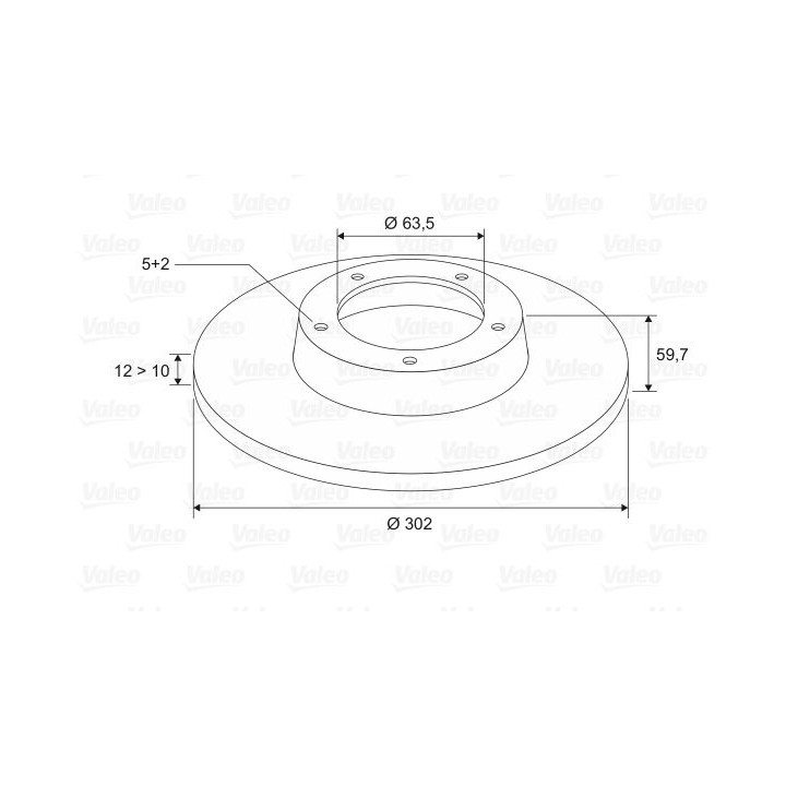 Stabdžių diskas VALEO 197107