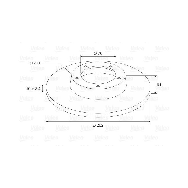 Stabdžių diskas VALEO 197121