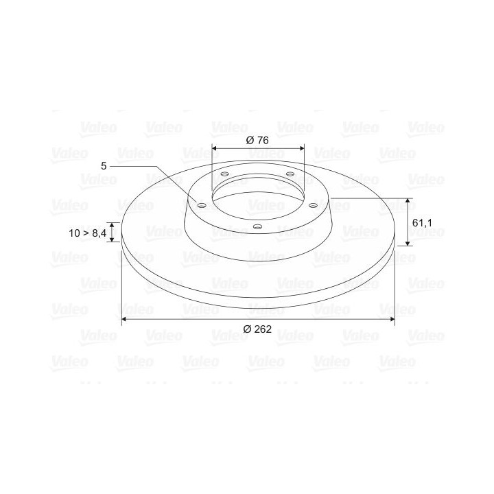 Stabdžių diskas VALEO 197123