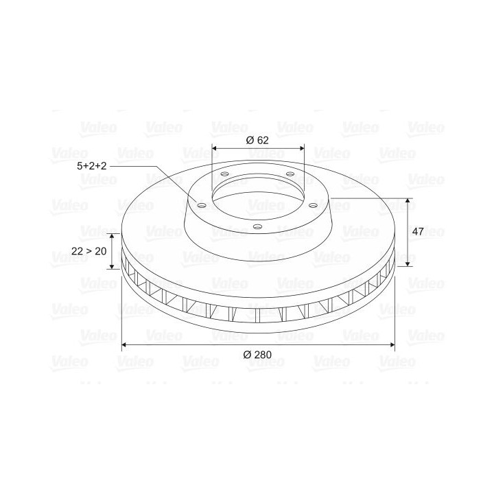 Stabdžių diskas VALEO 197135