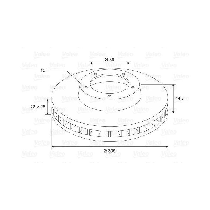 Stabdžių diskas VALEO 197137