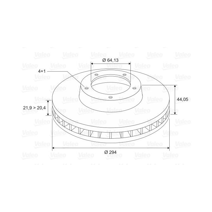 Stabdžių diskas VALEO 197160