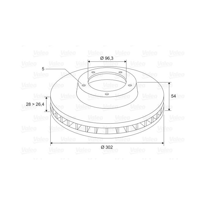 Stabdžių diskas VALEO 197204