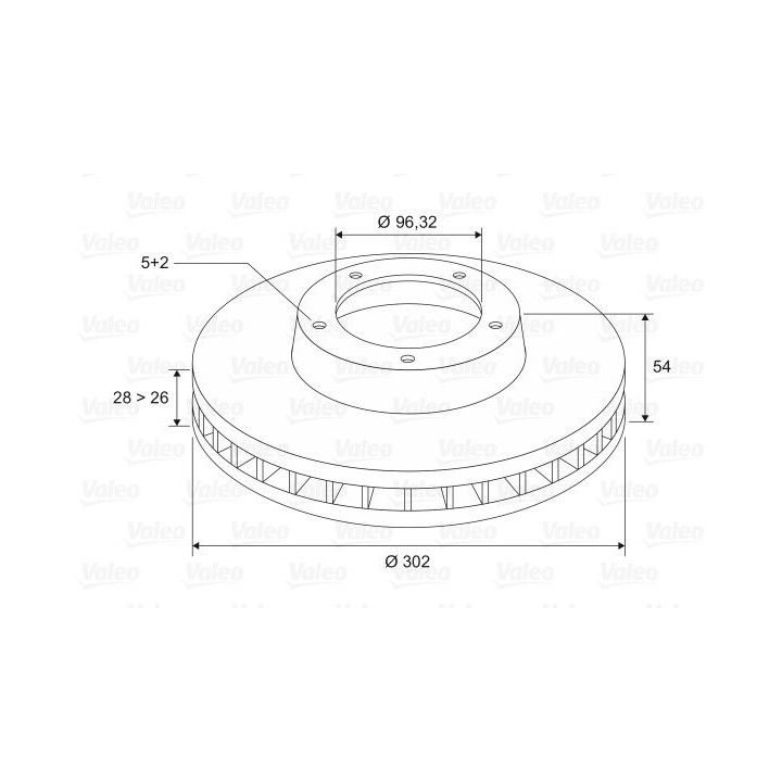 Stabdžių diskas VALEO 197210