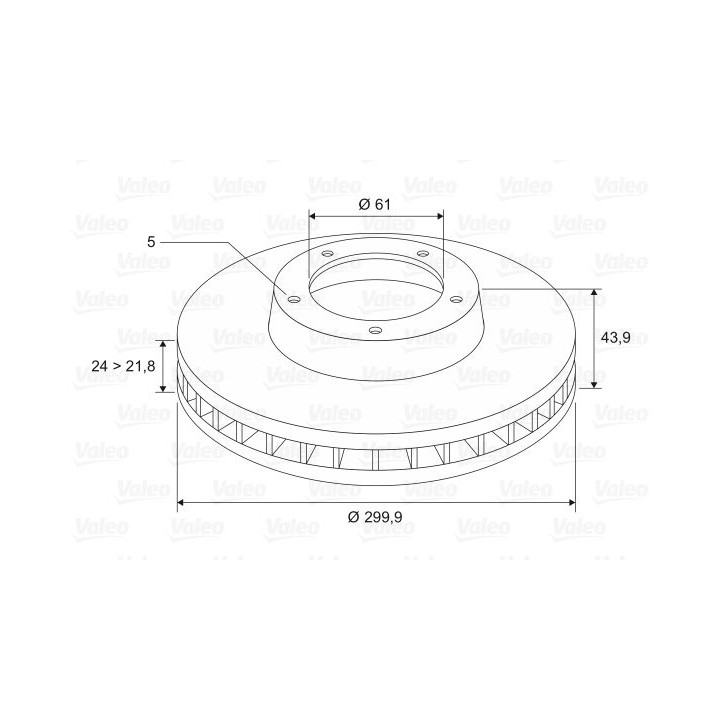 Stabdžių diskas VALEO 197215
