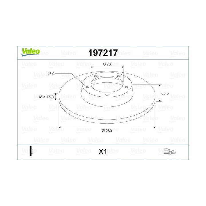 Stabdžių diskas VALEO 197217