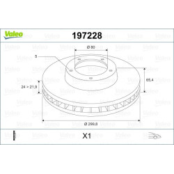 Stabdžių diskas VALEO 197228