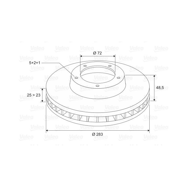 Stabdžių diskas VALEO 197245