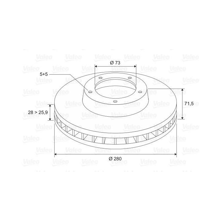 Stabdžių diskas VALEO 197248