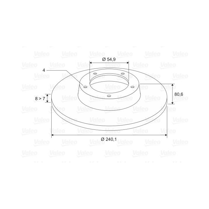 Stabdžių diskas VALEO 197308