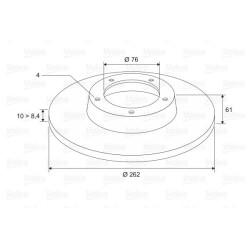 Stabdžių diskas VALEO 197342
