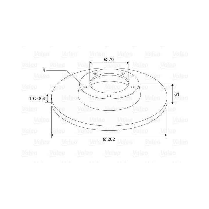 Stabdžių diskas VALEO 197342