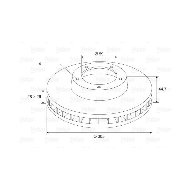 Stabdžių diskas VALEO 197381