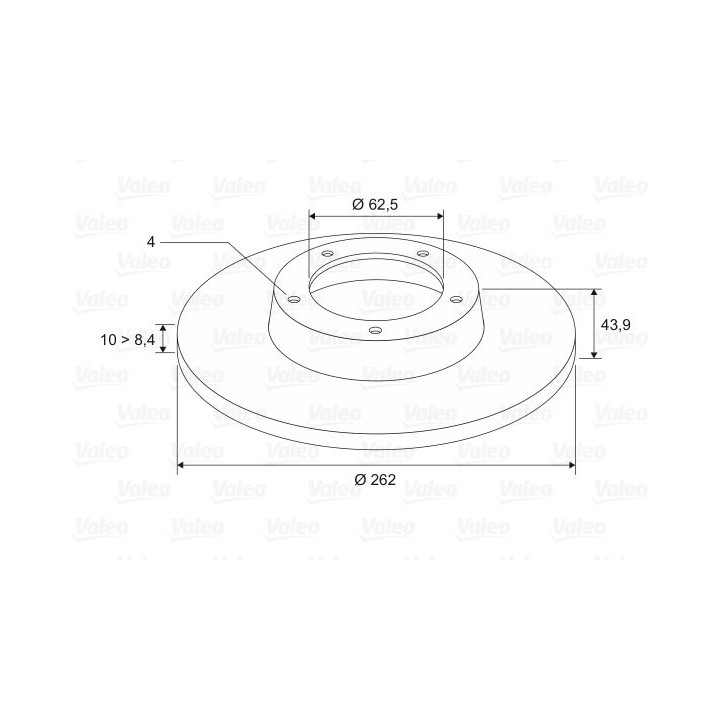 Stabdžių diskas VALEO 197456