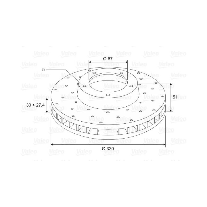Stabdžių diskas VALEO 197472
