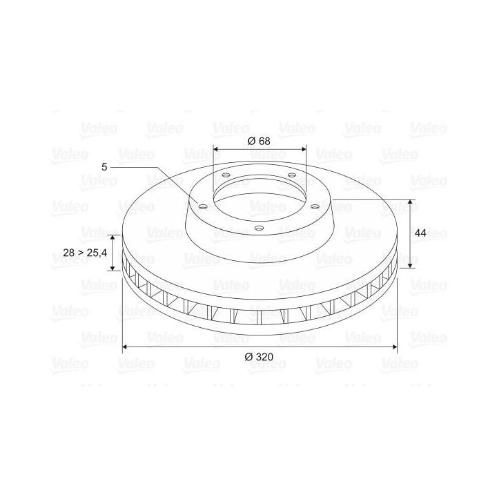 Stabdžių diskas VALEO 197486