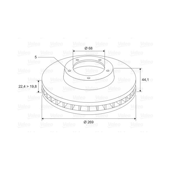Stabdžių diskas VALEO 197500