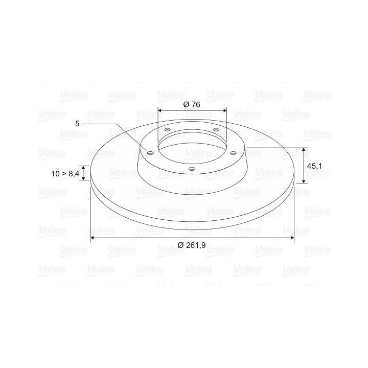 Stabdžių diskas VALEO 197503