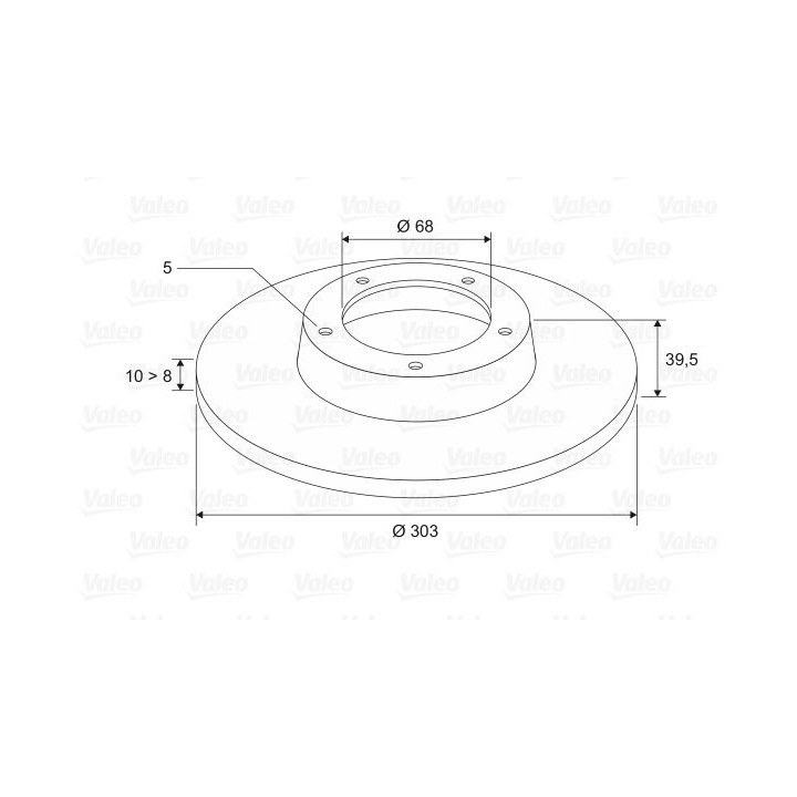 Stabdžių diskas VALEO 197505