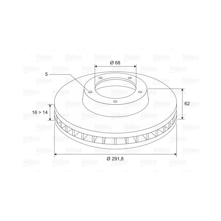 Stabdžių diskas VALEO 197519