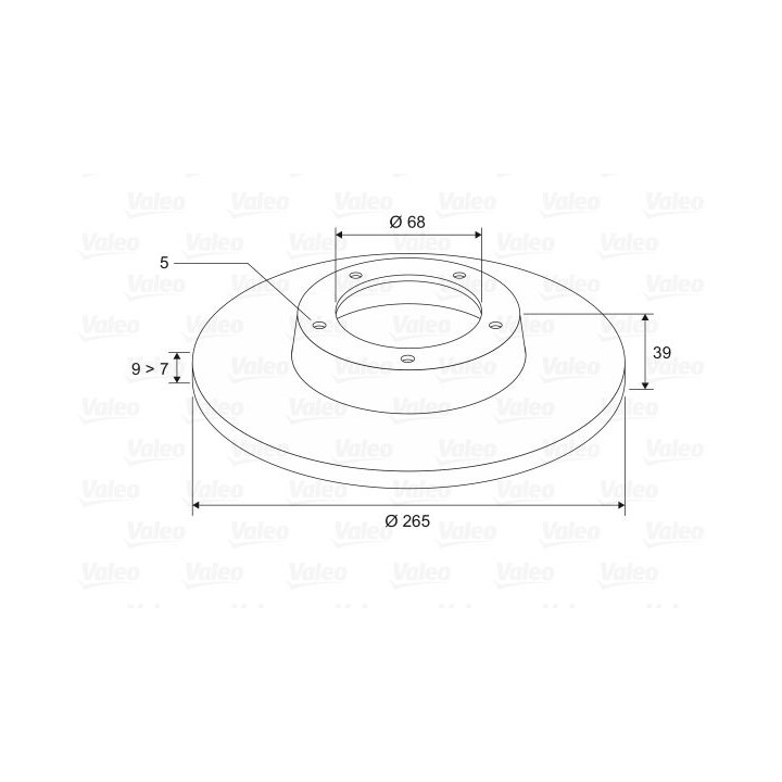 Stabdžių diskas VALEO 197562