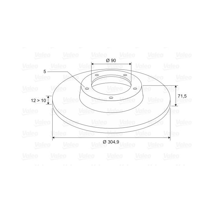 Stabdžių diskas VALEO 197567