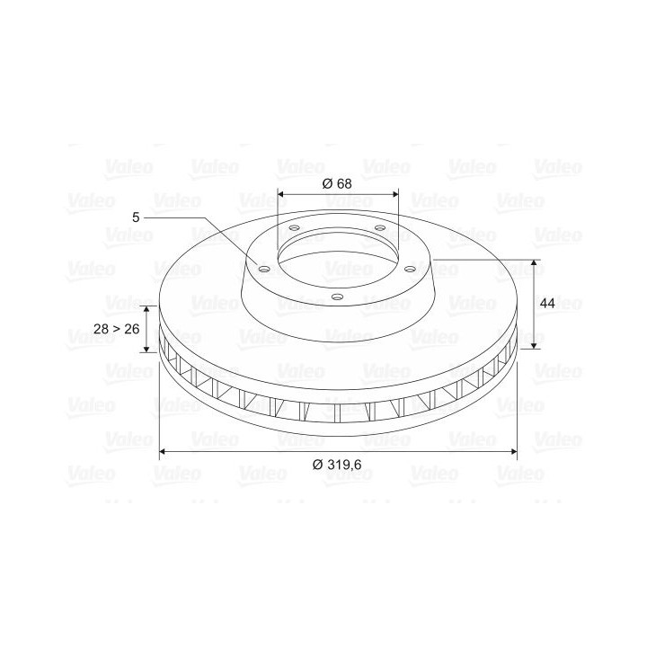 Stabdžių diskas VALEO 197578