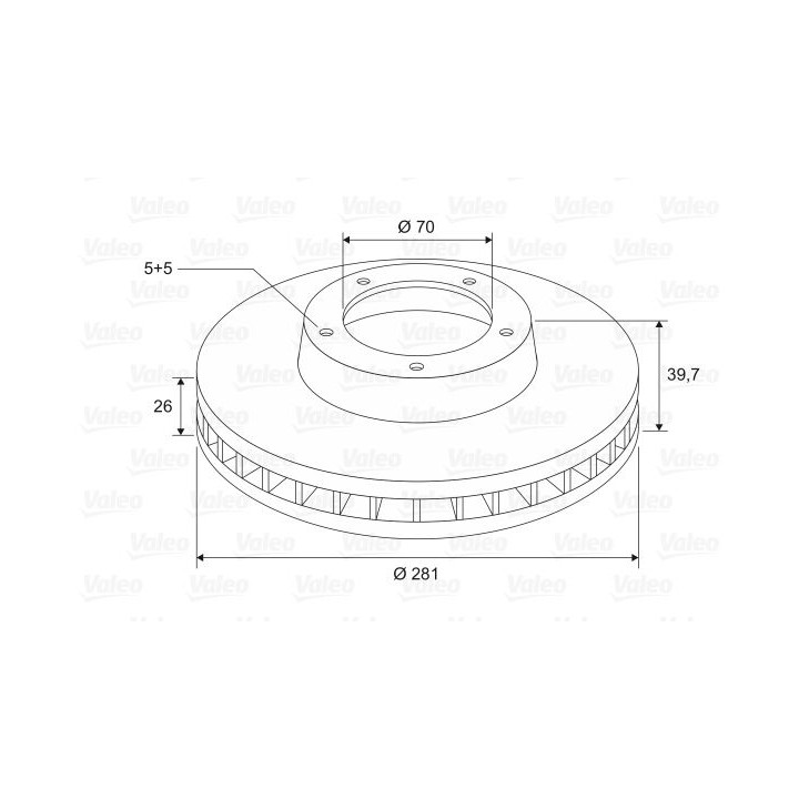 Stabdžių diskas VALEO 197586