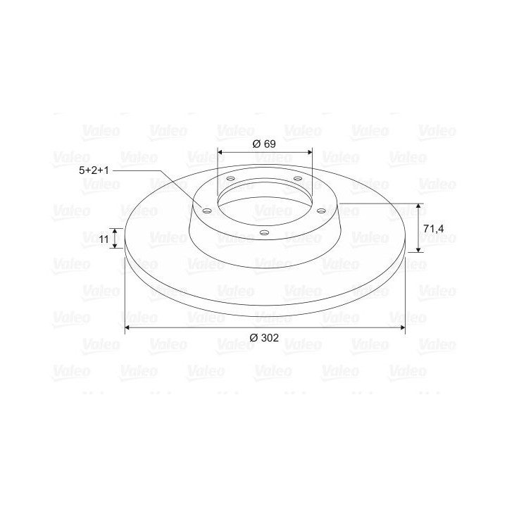 Stabdžių diskas VALEO 197601