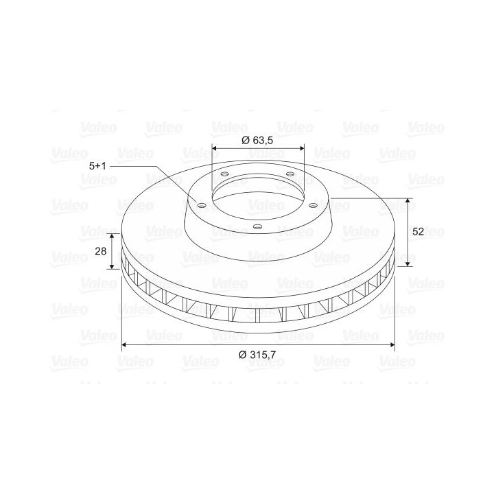 Stabdžių diskas VALEO 197616
