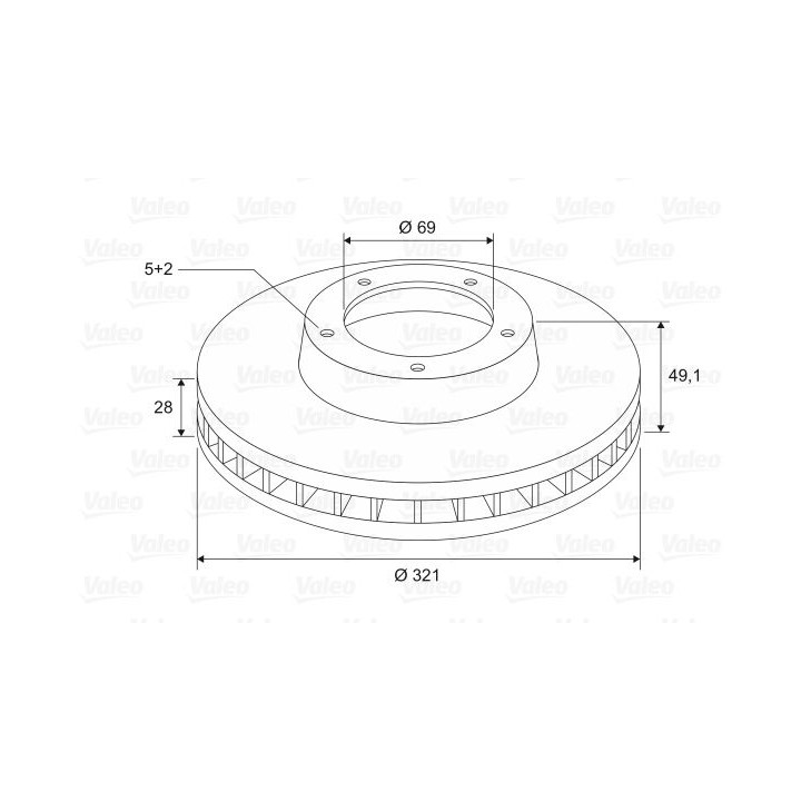 Stabdžių diskas VALEO 197622