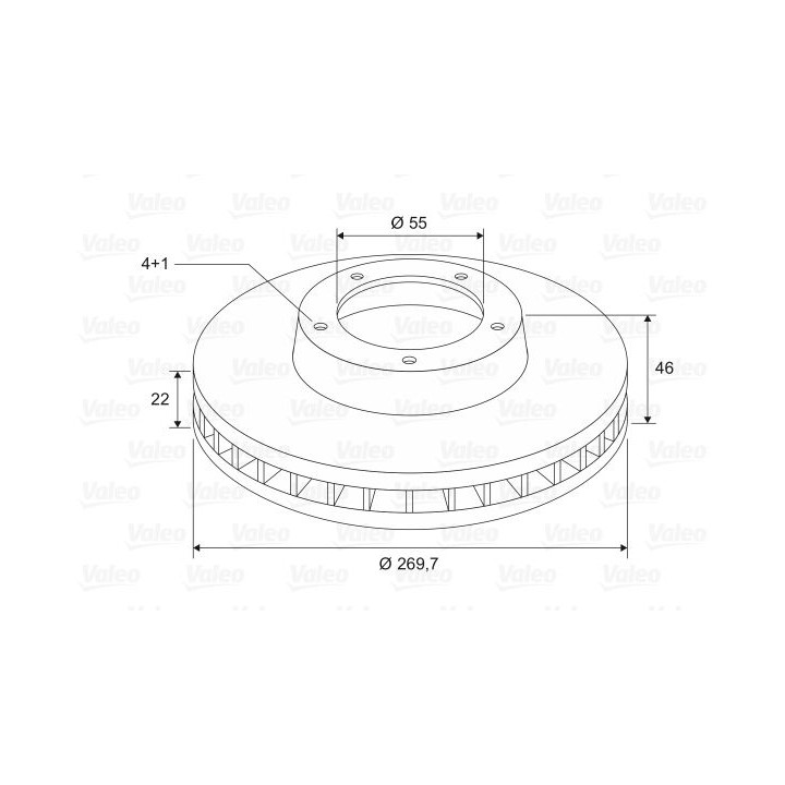 Stabdžių diskas VALEO 197627