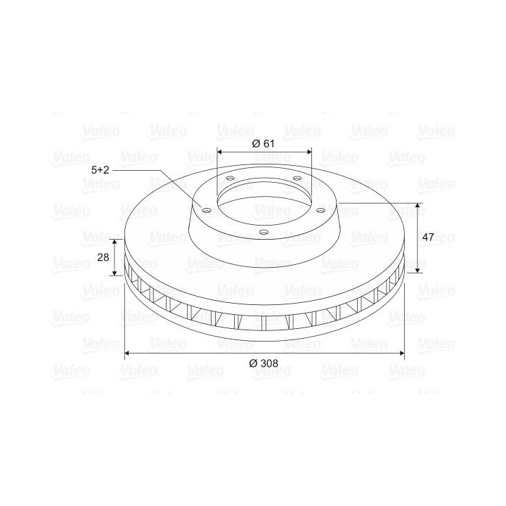 Stabdžių diskas VALEO 197676