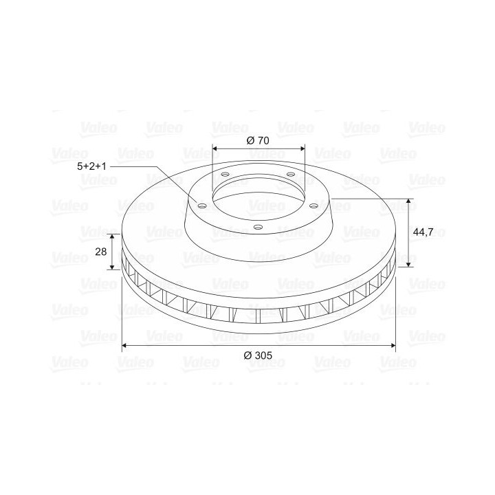 Stabdžių diskas VALEO 197680