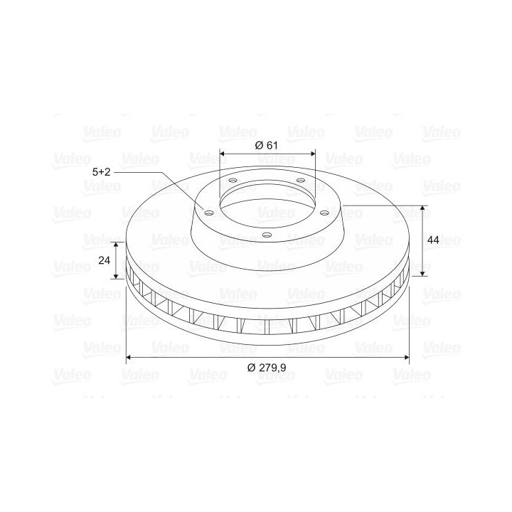 Stabdžių diskas VALEO 197681