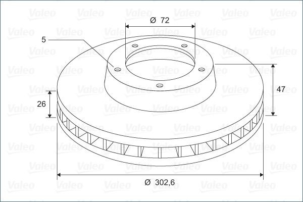 Stabdžių diskas VALEO 197683