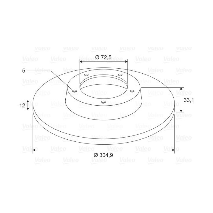 Stabdžių diskas VALEO 197687