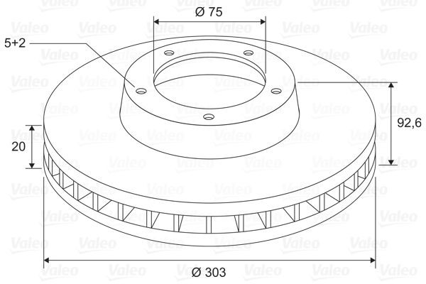 Stabdžių diskas VALEO 197688