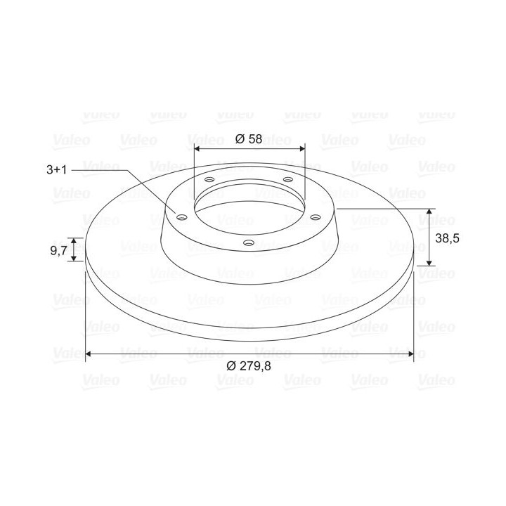 Stabdžių diskas VALEO 197691