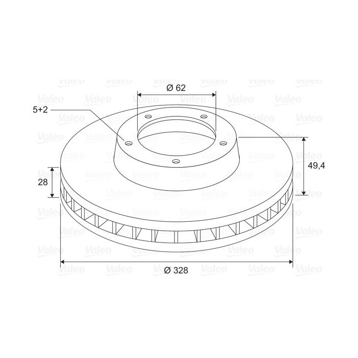 Stabdžių diskas VALEO 197692