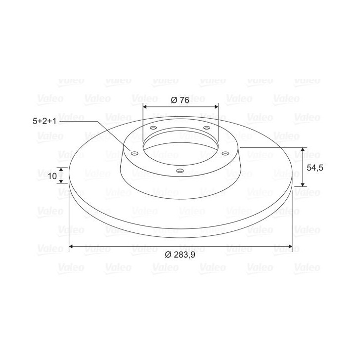 Stabdžių diskas VALEO 197693